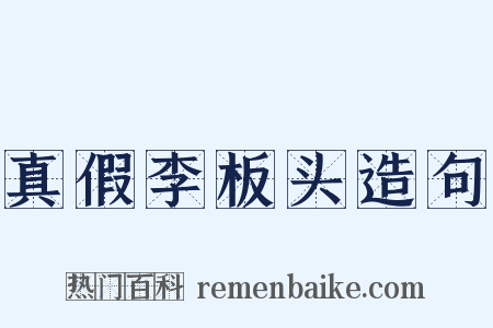 真假李板头造句是什么意思的图片